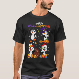 Camiseta Penguin Happy Hallothanksmas Halloween