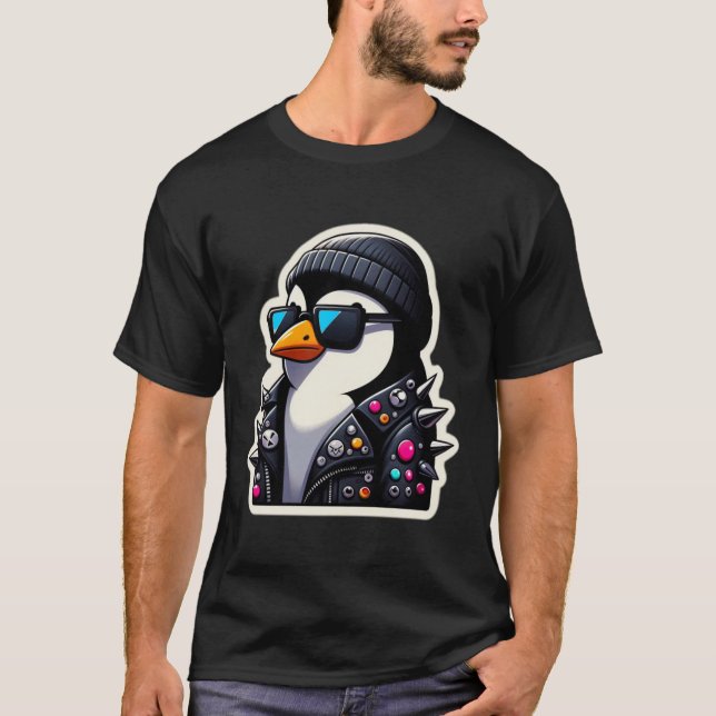 CAMISETA PENGUIN PUNK ROCKER 9 (Frente)