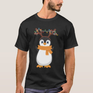 Camiseta Penguin Reindeer de Natal Feriado Pajama 20