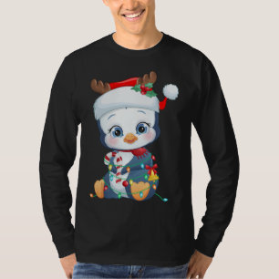 Camiseta Penguin Santa Hat Pinguin Pinguim de Natal Amante
