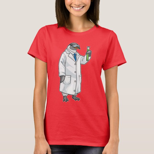 Camiseta Penguin Scientist Test tube Laboratory (Frente)