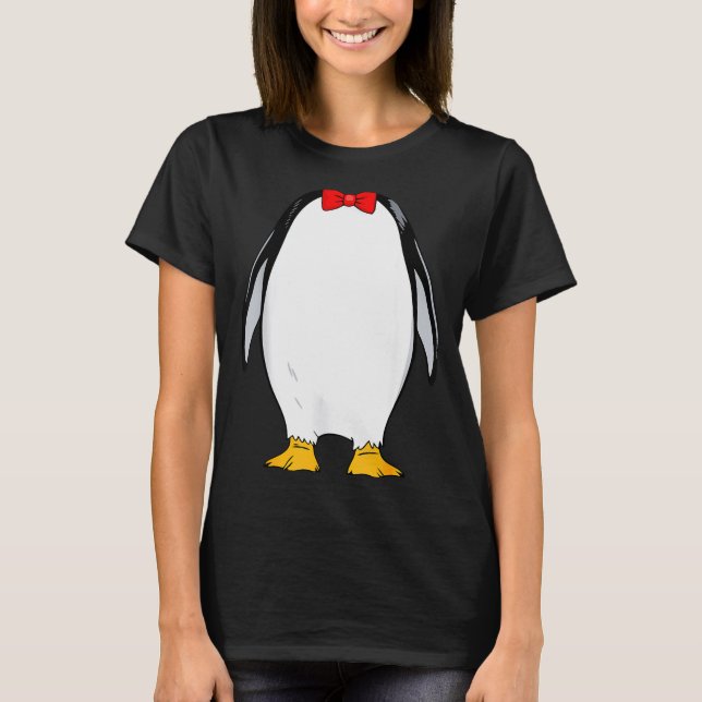 Camiseta Penguin Shirt Adult Men Women Kids Penguin Costume (Frente)