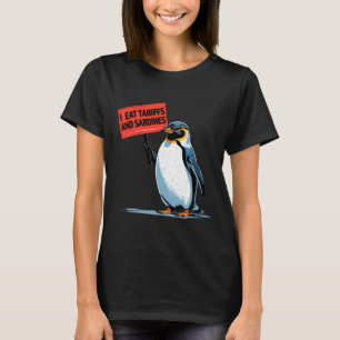 Camiseta Penguin Tarifado Engraçado Eu Comi Tarifas E Sardi