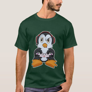 Camiseta Penguin With Gaming Controller I Funny Gaming I gi