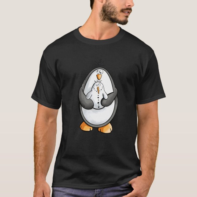 Camiseta Penguin With Snowman Together Is Better (Frente)