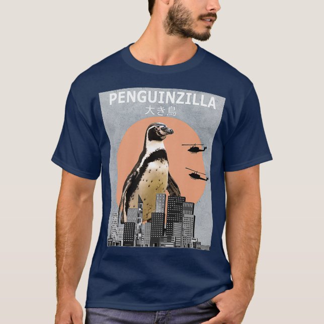 Camiseta Penguinzilla Penguin Bird  Funny Gift (Frente)
