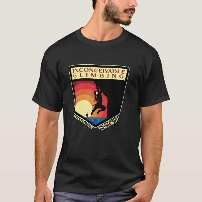 Camiseta Penhascos De Subida Inconcebível De Loucura Guilde (Frente)