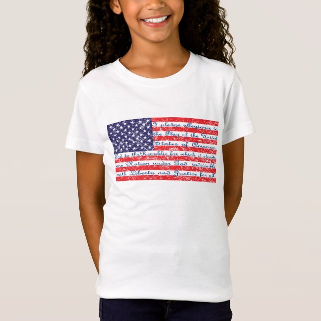 Camiseta Penhor de Alegação EUA Flag (Frente)