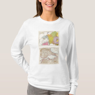 Camiseta Península de Balcãs e mapa de Constantinople