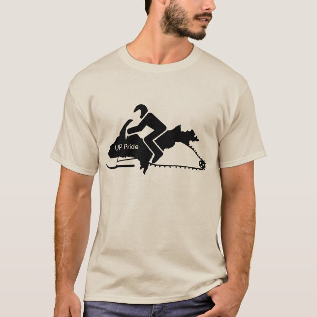 Camiseta "Península superior ACIMA t-shirt da cinza de (Frente)