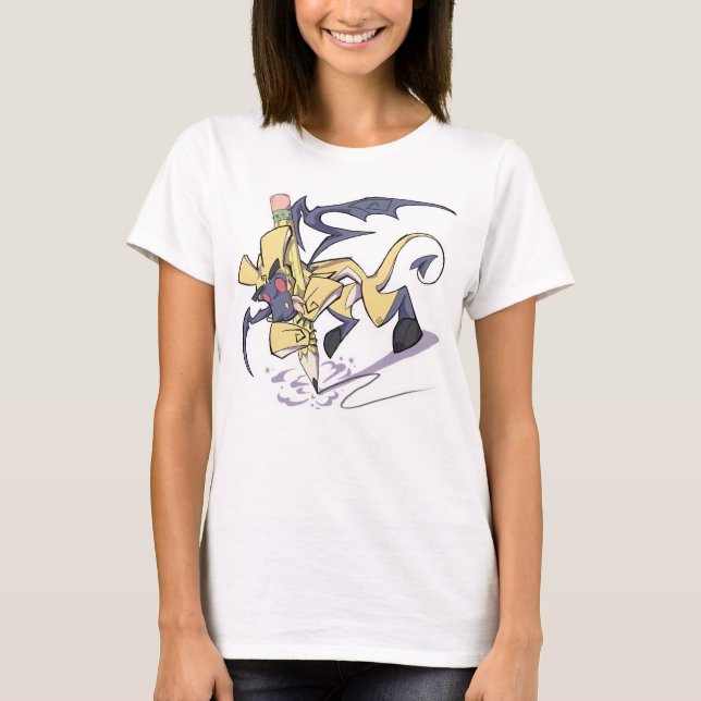 Camiseta PenLight the Pencil Dragon T-shirt feminina (Frente)