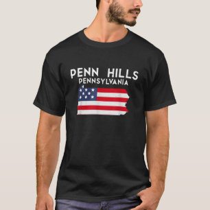 Camiseta Penn Colinas Pensilvânia EUA State America Viagem