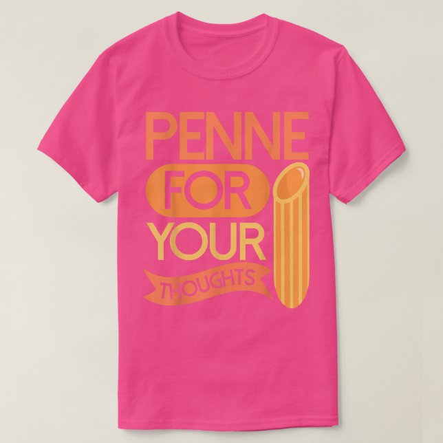 Camiseta Penne para os seus pensamentos (Frente do Design)