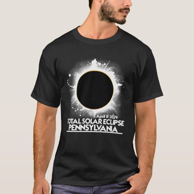 Camiseta Pennsylvania Total Solar Eclipse April 8 2024 Tota (Frente)