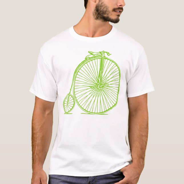 Camiseta Penny Farthing - Verde marciano (Frente)
