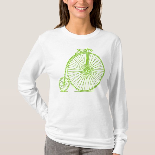 Camiseta Penny Farthing - Verde marciano (Frente)