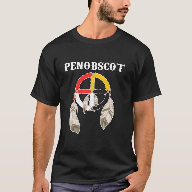 Camiseta Penobscot Tribe Penawapskewi - Médico Americano Na (Frente)