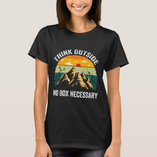 Camiseta Pensa Fora Sem Caixa Necessária Caminhadas Montanh