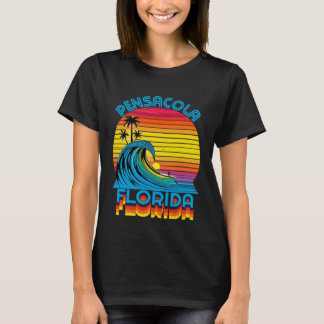 Camiseta Pensacola Florida Retro Throwback Surf & Beach Sou
