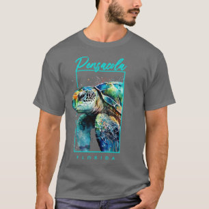 Camiseta Pensacola Florida Watercolor Sea Turtle