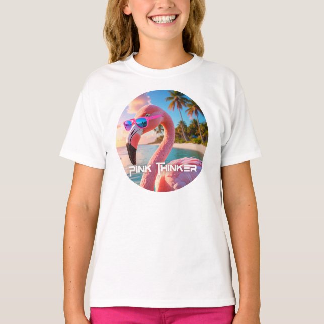 Camiseta PENSADOR ROSA - Flamingo ROSA (Frente)