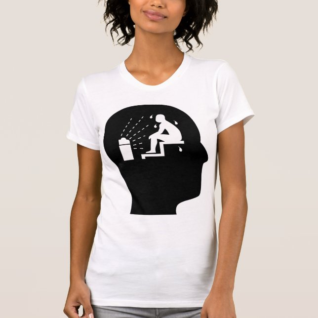 Camiseta Pensamento sobre a sauna (Frente)