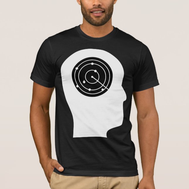 Camiseta Pensamento sobre controlador aéreo (Frente)