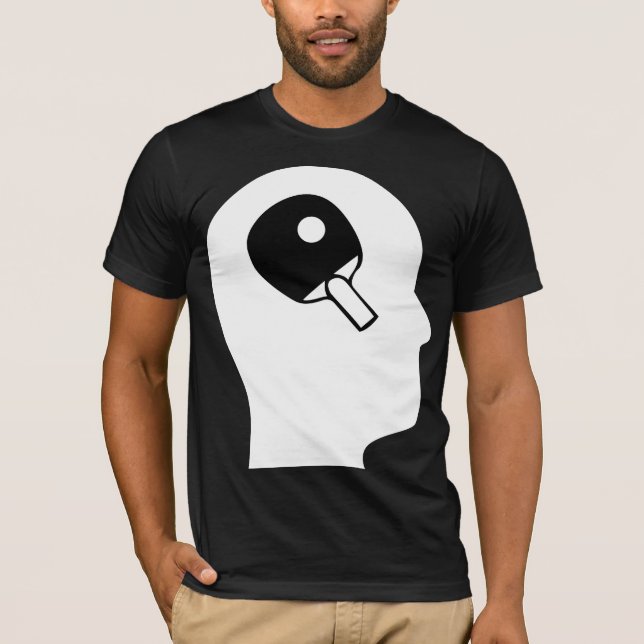 Camiseta Pensamento sobre o ténis de mesa (Frente)