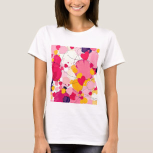Camiseta "Pensamentos Aleatórios de Amor" - Abstrato Colori