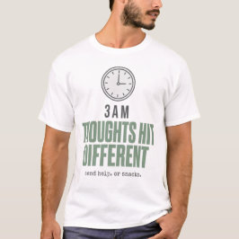 Camiseta Pensamentos das 3 da Manhã São Diferentes | Camise