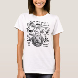 Camiseta Pensamentos dos Cachorros - Goldendoodle