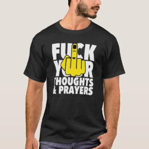 Camiseta Pensamentos E Orações De Pé Censurados Com Fim Méd