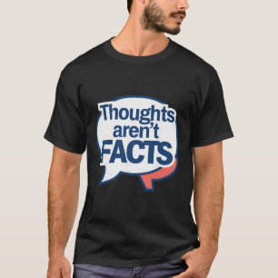 Camiseta Pensamentos Não São Fatos Psiquiatria Cbt Citação