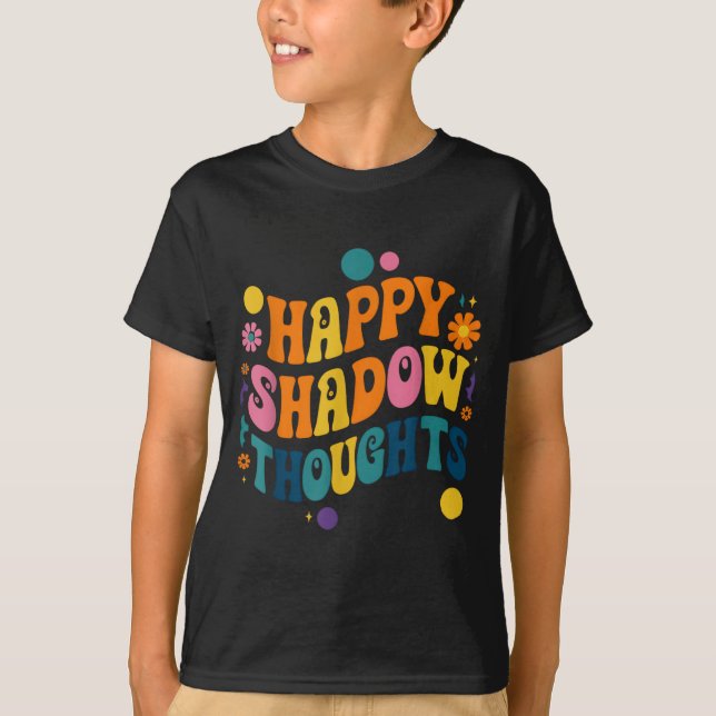 Camiseta Pensamentos Sombra Felizes, Citação de Design Dive (Frente)