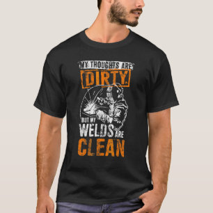 Camiseta Pensamentos Sujos Limpam Soldaduras Engraçadas Sol