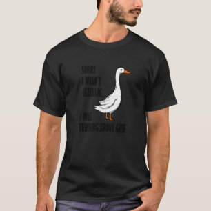 Camiseta Pensando Em Gansos Selvagem Animal Nature Goose