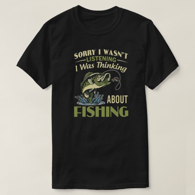 CAMISETA PENSANDO EM PESCA (Frente do Design)