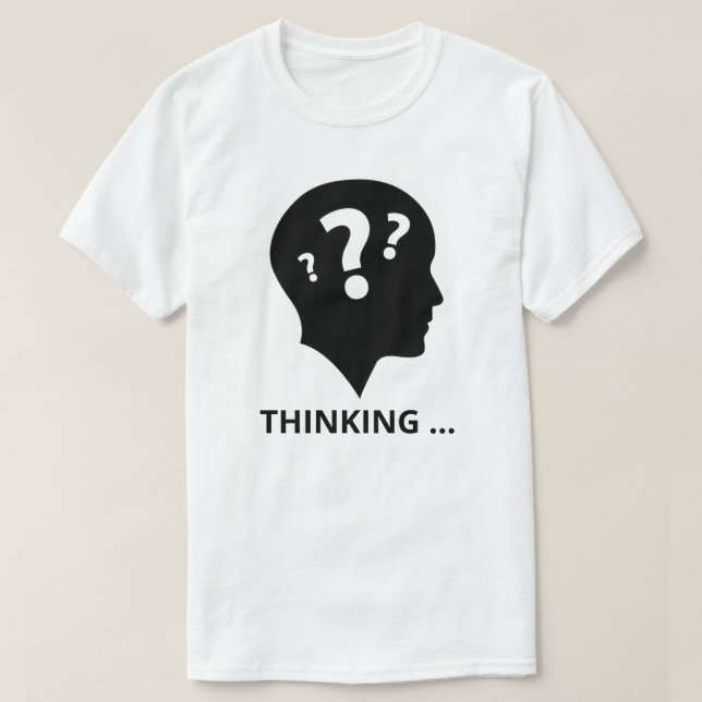 Camiseta Pensando em T-Shirt (Frente do Design)