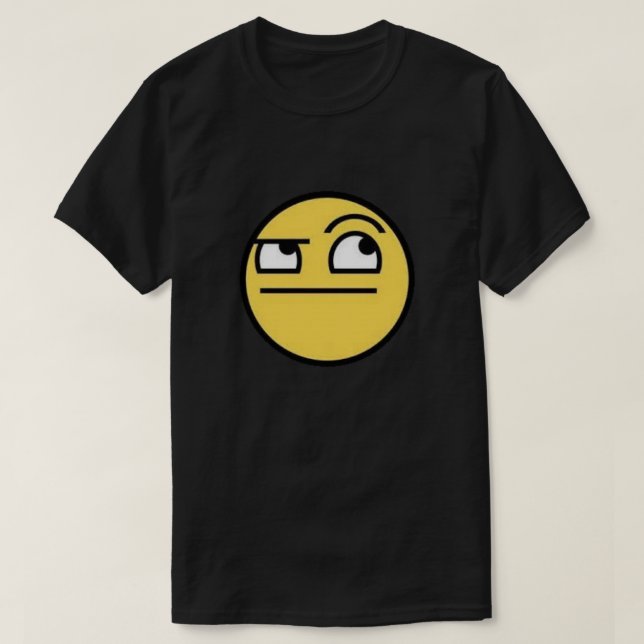Camiseta Pensando? Emoticon T-Shirt (Frente do Design)