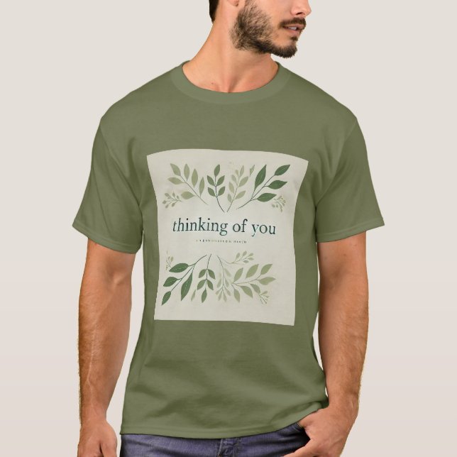 Camiseta Pensando Mínimamente Em Você Para Homens (Frente)