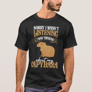Camiseta Pensando na minha água Capybara, rato de donos de