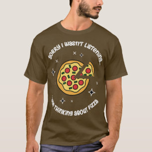 Camiseta Pensando Na Pizza Italiana Comida Pizza Maker