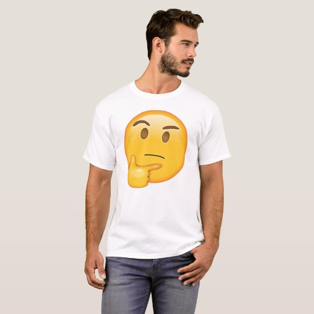 Camiseta Pensando no Rosto - Emoji (Frente Completa)