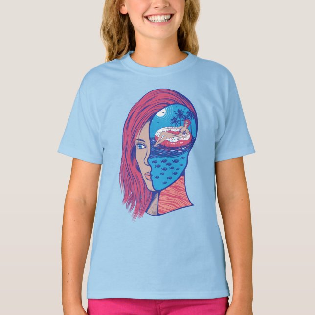 Camiseta Pensando no Verão (Frente)