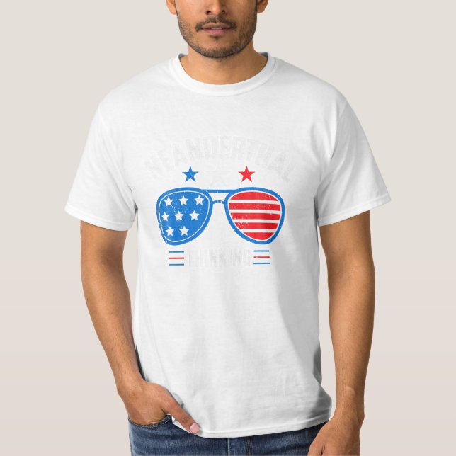 Camiseta Pensando nos EUA americanos engraçados (Frente)