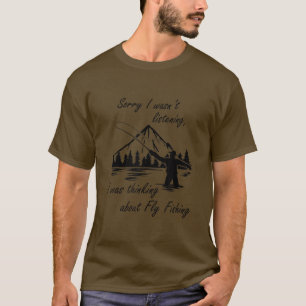 Camiseta Pensando Sobre A Pesca De Barbatanas Da Natureza D