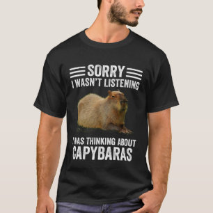 Camiseta Pensando Sobre Capybaras Capivara Roedor Animal H