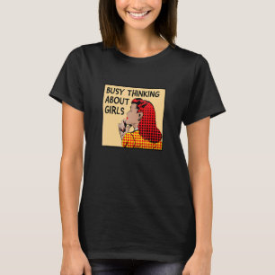 Camiseta Pensando Sobre Meninas Lgbtq+ Orgulho Lésbico Mo