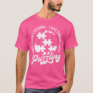 Camiseta Pensando sobre o Quebra-cabeça de quebra-cabeça