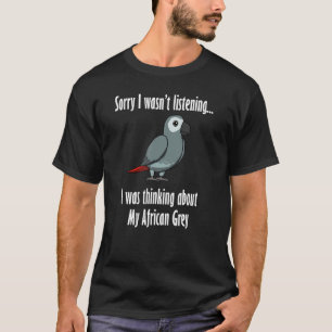 Camiseta Pensando Sobre Pássaro Tropical Gótico Africano